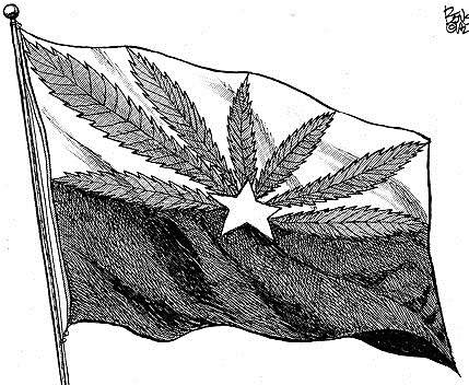 Arizona State Flag after Prop 203 which legalized medical marijuana