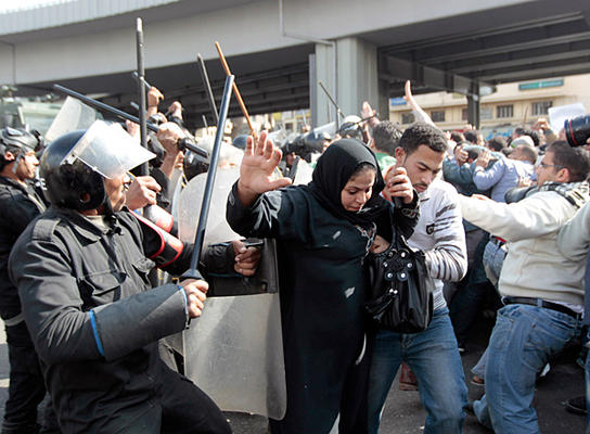 Protests against Egyptian President Hosni Mubarak