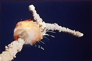 NASA Space shuttle Challenger blows up on